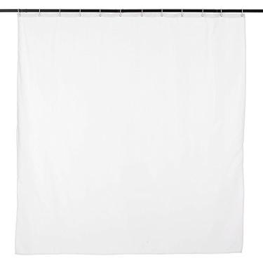 Imagem de Cortina de Banheiro Antimofo Decorativa com Proteção Privacidade 12 Ganchos 72x72 polegadas Poliéster