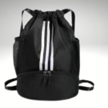 Imagem de Bolsa Mochila Saco Multifuncional Academia Impermeável Resistente de Esportiivo(Preto)