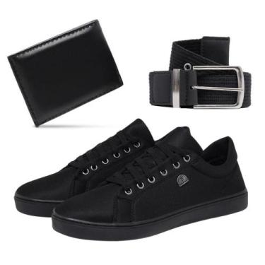 Imagem de Tênis Masculino Básico Slim + Cinto e Carteira Social - Bless Acessóri