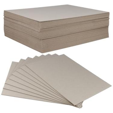 Imagem de MANCHAP 50 peças de aglomerado 80PT, 25,4 x 31,8 cm, 2 mm, quadro de fichário cinza, folhas de scrapbook para encadernação de livros, artesanato faça você mesmo