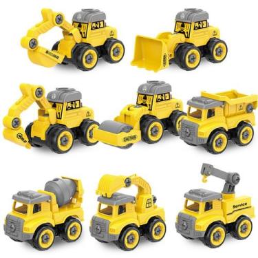 Imagem de Conjunto de brinquedos para veículos de construção DIY para meninos  D