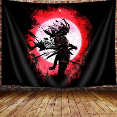 Imagem de Tapeçaria para pendurar na parede Samurai Japanese Warrior 150x130cm -