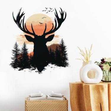 Imagem de Adesivos de parede Deer Forest Wallpaper PVC 40x60cm - yiweisai