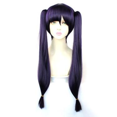 Imagem de Peruca de cosplay Genshins Impacts Monasa c Anime 70cm para Halloween 