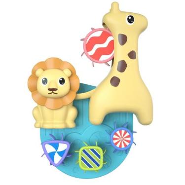 Imagem de Brinquedo de banho para bebês Giraffe Waterfall Spin com ventosas - Gl