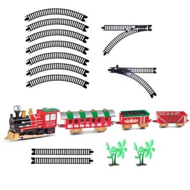 Imagem de Conjunto de trem de Natal com textura fosca e brinquedos ele - Gloome 