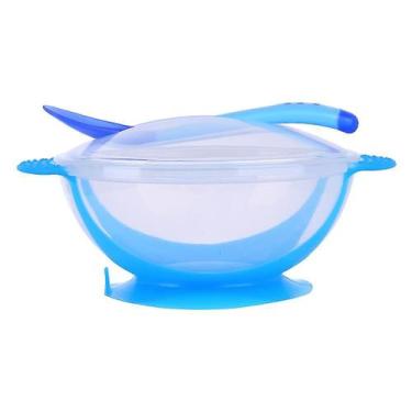 Imagem de Conjunto de utensílios de mesa para bebês, ventosa, colher de treino, 