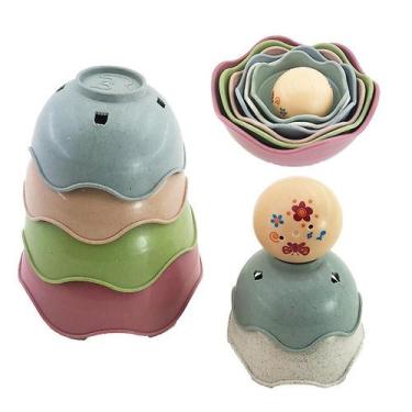 Imagem de Brinquedo de banho Stack Cup Wavy Bowl Animal Digital Ampulheta - Gloo