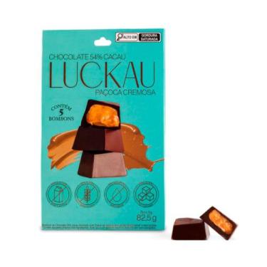Imagem de Chocolate 54% Cacau com Paçoca Cremosa Luckau 82,5g