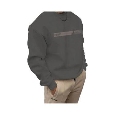 Imagem de Moletom Masculino Casual De Outono Inverno Com Estampa Gráfica, Manga 