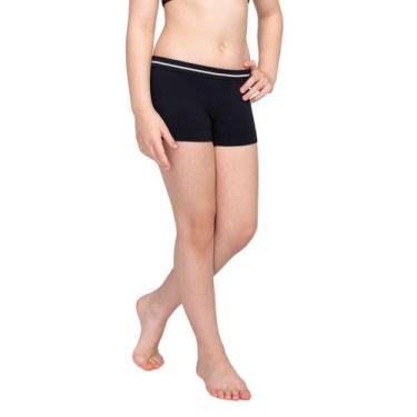 Imagem de 3 Calcinhas Boxer Feminina Infantojuvenil Lobinha Shorts Sem Costura E