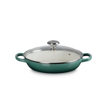 Imagem de CACAROLA BUFFET LE CREUSET SIGNATURE 26CM COM TAMPA DE VIDRO VERDE ARTICHAUT 2718026795...