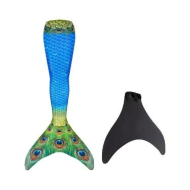 Imagem de Fantasia De Sereia Para Crianças E Adultos, Traje De Natação Com Monof