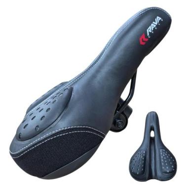 Imagem de Selim Banco Bicicleta RAVA Marte Gel Vazado MTB Urbano Preto