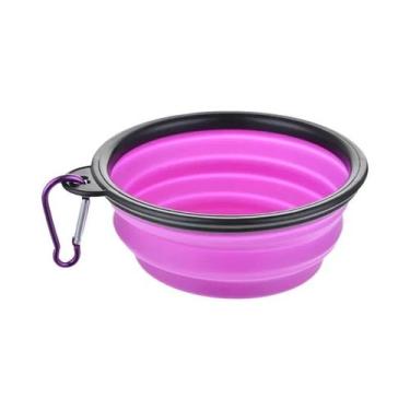 Imagem de Tigela De Silicone Dobrável Para Cães 350 650 1000ml, Alimentador Port