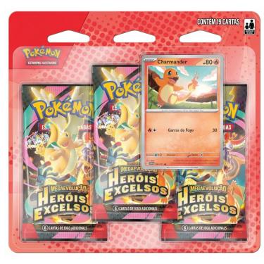 Imagem de Pokémon Box Coleção Heróis Excelsos Gastly Charmander Copag