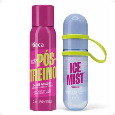 Imagem de Kit Ricca Pós-Treino: Shampoo a Seco 150ml e Spray Corporal Ice Mist 100ml