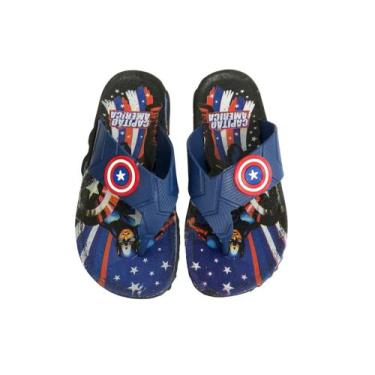 Imagem de Chinelo de dedo Masculino Infantil Papete Menino Personagem Capitão Am