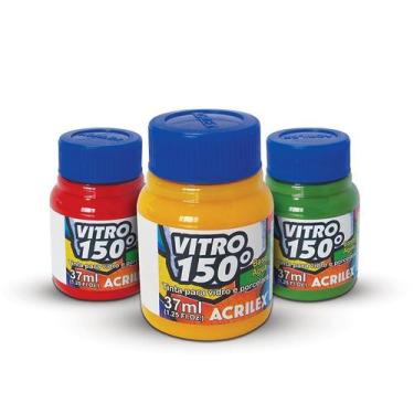 Imagem de Tintas Vitro 150 Acrilex 37ml Kit C/ 13 Cores