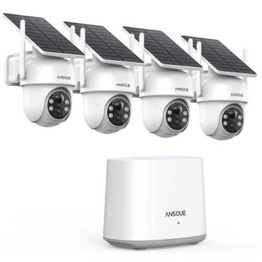 Imagem de Câmeras de segurança ANSQUE Wireless Outdoor 4 Camera Kit 2K