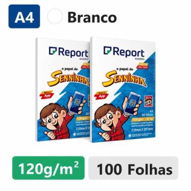 Imagem de Papel Offset A4 Suzano 120g Kit com 50 100 ou 200 Folhas, 100 Folhas