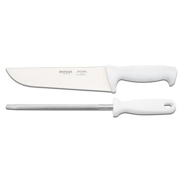 Imagem de Kit Churrasco Brinox Precision 2 Peças Faca E Chaira