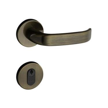 Imagem de Fechadura 413 com Roseta Bronze Oxidado Externa Pado