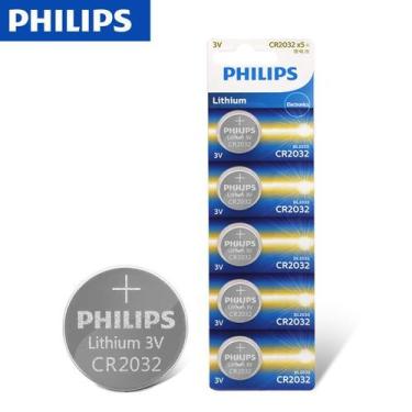Imagem de Bateria / Pilha Lithium modelo botão -- CR2032 -- 3V -- PHILIPS -- Car