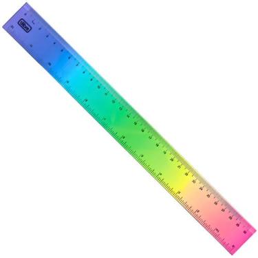 Imagem de Régua Colorida em Poliestireno 30 cm Degradê Tilibra