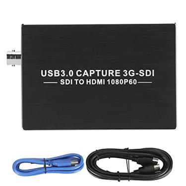 Imagem de PUSOKEI Placa de captura de vídeo 3G-SDI, placa de captura de vídeo USB 3.0 1080p para placa de captura adaptador SDI para HDMI, cartão de captura 1080p 60fps para PC/telefone/câmera/câmera de vídeo