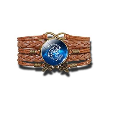 Imagem de Pulseira Personalizada Do Signo De Peixes Da Astrologia