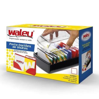 Imagem de Porta Cartões De Visitas Waleu Acrílico Preto