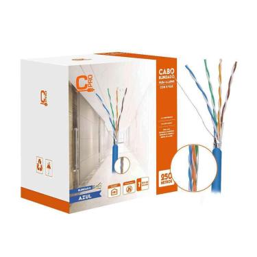 Imagem de Cabo de Rede 8 Vias UTP Azul 250m Conect Pro