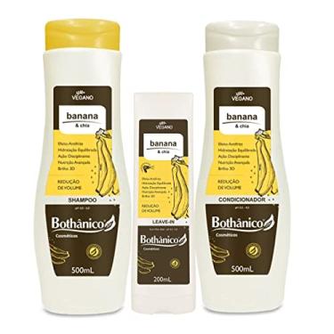 Imagem de Kit Banana e Chia Bothânico Shampoo Condic 500g + Leave In