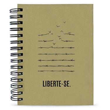 Imagem de Caderno "Liberte-se" Capa Dura, 125 Folhas, Miolo Com Citações, Tamanho A5