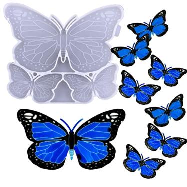 Imagem de Molde de resina de silicone borboleta em forma de borboleta moldes de fundição de silicone epóxi para ornamentos decoração de parede jóias fazendo joias, 3D faça você mesmo fabricação artesanal exibição de casa artesanato