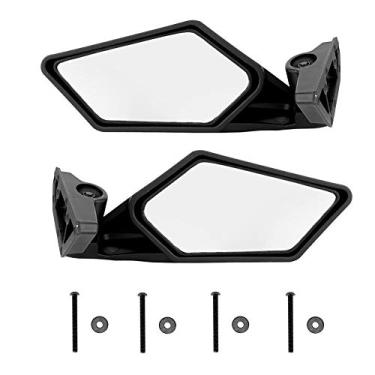 Imagem de Suuonee Espelho lateral retrovisor, espelho retrovisor modificado à prova de choque UTV espelhos laterais ajustáveis para CanAm Maverick X3 17-18