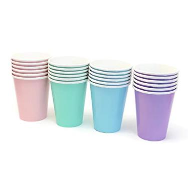 Imagem de Copos de papel Pastel Rainbow Party 255 ml (pacote com 24)