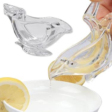 Imagem de Encoli Espremedor de limão manual - Espremedor de frutas portátil transparente acrílico em forma de pássaro - pacote com 2