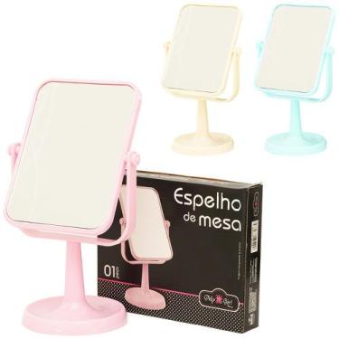 Espelho Para Maquiagem De Mesa Grande Dupla Face 5x Aumento / ESP-031 -  Pink Glamour Brasil
