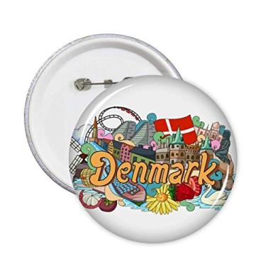 Imagem de Den Nye Havn Frederiksborg Alfinetes Dinamarca crachá botão decoração acessório 5 peças