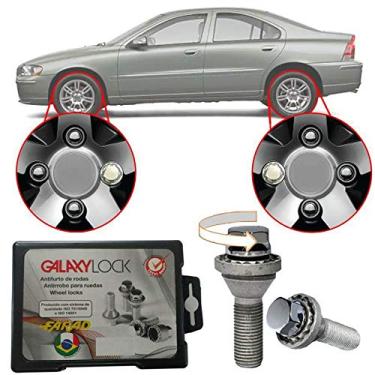 Imagem de Trava Antifurto Anti Roubo de Roda Parafuso Porca Farad Galaxylock Volvo S60 2003 em Diante Com Mais de 10.000 Segredos W3/M