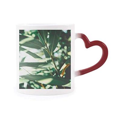 Imagem de Caneca de Grés Mudança de Cor Vermelha com Foto Natureza