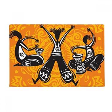 Imagem de DIYthinker Dance Celebrate Mexico Totems Tapete de pandeiro antiderrapante para porta de banheiro