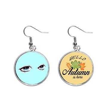 Imagem de Brinco de folha de outono com olhos laterais Animation Comics