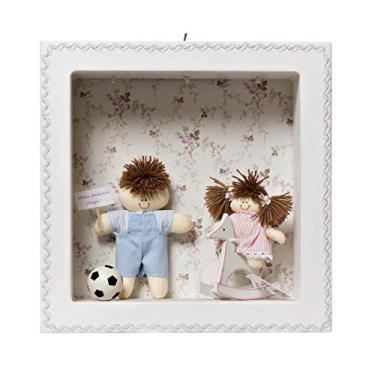Imagem de Potinho de Mel Nicho 3 Leds Menina Com Irmão Cavalinho Quarto Bebê Infantil Menina Menino Rosa