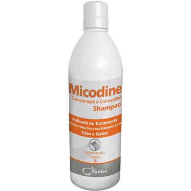 Imagem de Micodine Shampoo Syntec Cetoconazol e Clorexidine para Cães e Gatos - 1 Litro