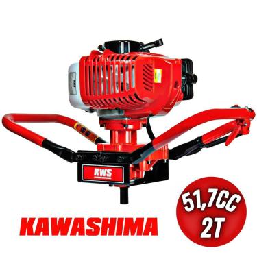 Imagem de Perfurador De Solo Kawashima ED52-S Sem Broca 51.7cc Monocilíndrico 2T Caixa De Redução 30:1 Encaixe 20mm