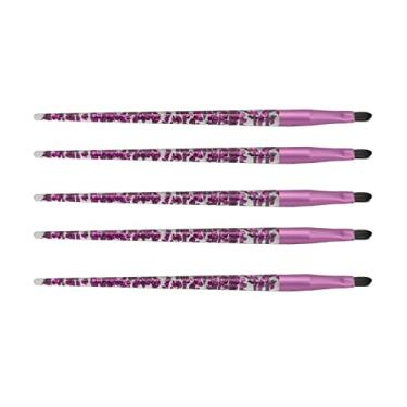 Imagem de Pincel Aplicador de Batom, Ergonômico, Estiloso, Macio, 5 Peças, Conjunto de Pincéis para Lábios, Sombra para Viagem Em Casa