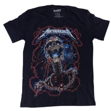Imagem de Camiseta Metallica Preta Caveira Ride The Lightning Bo527 Rch - Belos